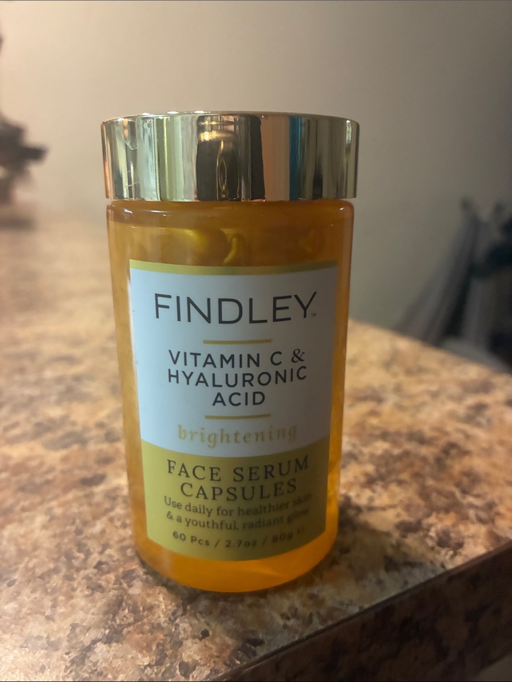 Finley Vitamin C & Hyaluronic Acid Brightening Face Serum Capsules - Yellow